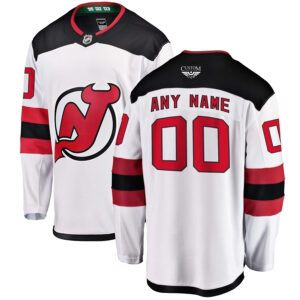 New Jersey Devils CJP Apparel Pro Away Breakaway Custom Jersey - White