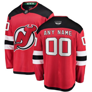 New Jersey Devils CJP Apparel Pro CJP Apparel Home Breakaway Custom Jersey - Red