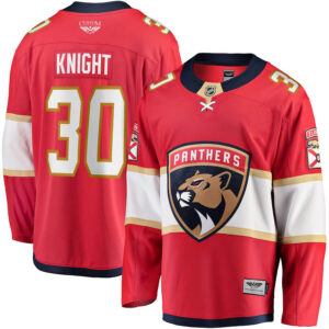 Spencer Knight Florida Panthers CJP Apparel Pro 201718 Home Breakaway  Jersey - Red
