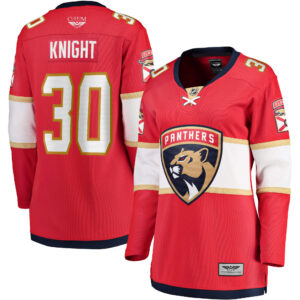Spencer Knight Florida Panthers CJP Apparel Pro Women's 201718 Home Breakaway Jersey - Red