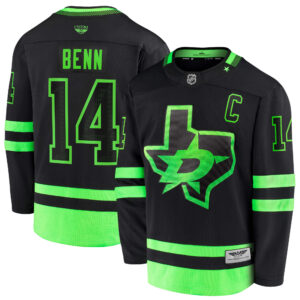 Jamie Benn Dallas Stars CJP Apparel Pro 202021 Alternate Premier Breakaway Player Jersey - Black