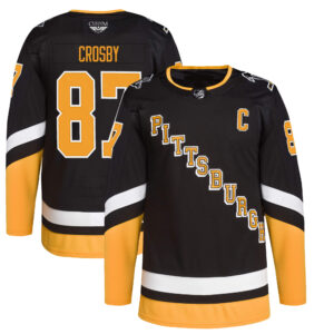 Sidney Crosby Pittsburgh Penguins CJP Apparel 202122 Alternate Primegreen Pro Pro Player Jersey - Black