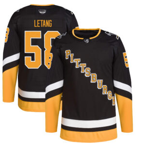 Kris Letang Pittsburgh Penguins CJP Apparel 202122 Alternate Primegreen Pro Pro Player Jersey - Black