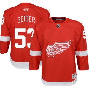 Moritz Seider Detroit Red Wings CJP Apparel 202223 Premier Player Jersey - Red