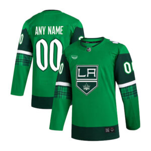 Los Angeles Kings CJP Apparel St. Patrick's Day Pro Custom Jersey - Kelly Green