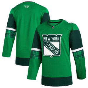 New York Rangers CJP Apparel 2023 St. Patrick's Day Primegreen Pro Jersey - Kelly Green