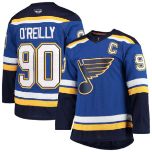 Ryan O'Reilly St. Louis Blues CJP Apparel Home Captain Patch Primegreen Pro Pro Player Jersey - Blue