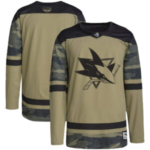 San Jose Sharks CJP Apparel Military Appreciation Team Pro Practice Jersey - Camo