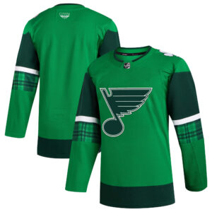 St. Louis Blues CJP Apparel 2023 St. Patrick's Day Primegreen Pro Jersey - Kelly Green