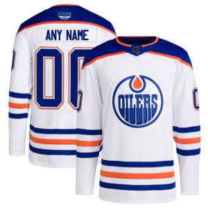 Edmonton Oilers CJP Apparel Away Primegreen Pro Pro Custom Jersey - White