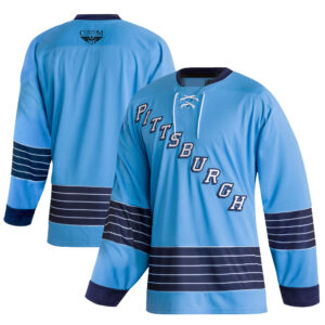 Pittsburgh Penguins CJP Apparel Team Classics Pro Blank Jersey - Light Blue