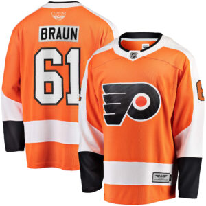 Justin Braun Philadelphia Flyers CJP Apparel Pro Breakaway Player Jersey - Orange