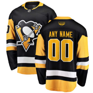 Pittsburgh Penguins CJP Apparel Pro Home Breakaway Custom Jersey - Black
