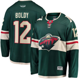 Matthew Boldy Minnesota Wild CJP Apparel Pro Home Breakaway Player Jersey - Green