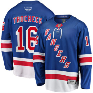 Vincent Trocheck New York Rangers CJP Apparel Pro Home Breakaway Player Jersey - Blue