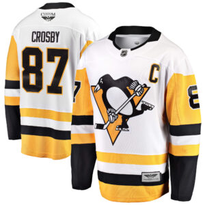 Sidney Crosby Pittsburgh Penguins CJP Apparel Pro Captain Away Premier Breakaway Player Jersey - White