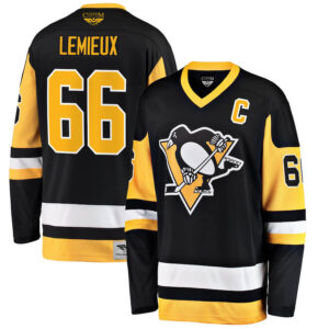 Mario Lemieux Pittsburgh Penguins CJP Apparel Pro Premier Breakaway Retired Player Jersey - Black