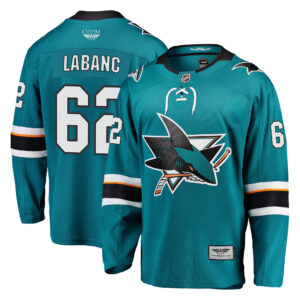 Kevin Labanc San Jose Sharks CJP Apparel Pro Breakaway Jersey - Teal