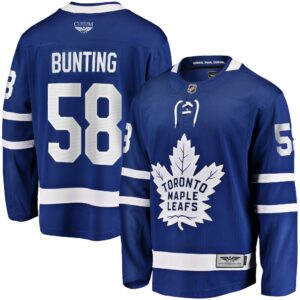 Michael Bunting Toronto Maple Leafs CJP Apparel Pro Home Breakaway Player Jersey - Blue
