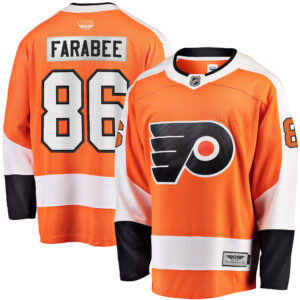 Joel Farabee Philadelphia Flyers CJP Apparel Pro Home Team Breakaway Player Jersey - Orange