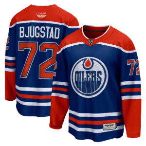 Nick Bjugstad Edmonton Oilers CJP Apparel Pro Home Breakaway Jersey - Royal