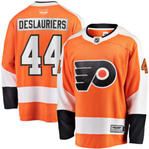 Nicolas Deslauriers Philadelphia Flyers CJP Apparel Pro Home Breakaway Player Jersey - Orange 7
