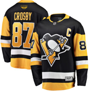Sidney Crosby Pittsburgh Penguins CJP Apparel Pro Captain Patch Home Breakaway Jersey - Black