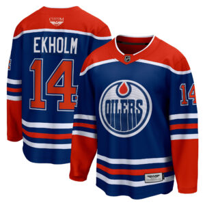 Mattias Ekholm Edmonton Oilers CJP Apparel Pro Home Breakaway Jersey - Royal