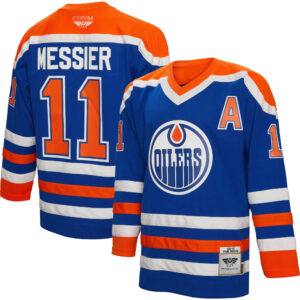 Mark Messier Edmonton Oilers Mitchell & Ness 1986 Blue Line Player Jersey - Royal