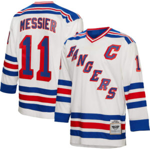 Mark Messier New York Rangers Mitchell & Ness 1993 Blue Line Player Jersey - White
