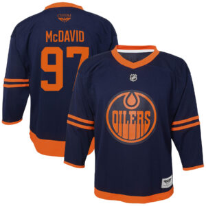 Connor McDavid Edmonton Oilers CJP Apparel Player Jersey - Navy 7