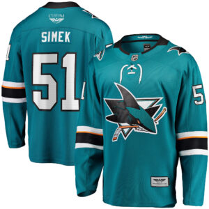 Radim Simek San Jose Sharks CJP Apparel Pro Home Breakaway Player Jersey - Teal