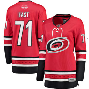 Jesper Fast Carolina Hurricanes CJP Apparel Pro Women's Home Breakaway Jersey - Red