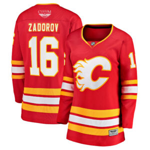 Nikita Zadorov Calgary Flames CJP Apparel Pro Women's Home Breakaway Player Jersey - Red