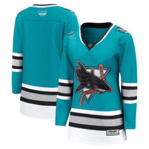 San Jose Sharks CJP Apparel Pro Women's 30th Anniversary Premier Breakaway Team Jersey - Teal