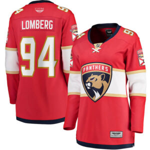 Ryan Lomberg Florida Panthers CJP Apparel Pro Women's Home Breakaway Player Jersey - Red