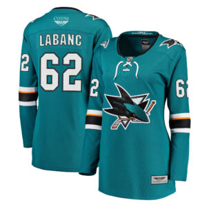 Kevin Labanc San Jose Sharks CJP Apparel Pro Women's Breakaway Jersey - Teal