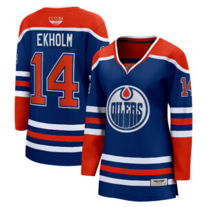 Mattias Ekholm Edmonton Oilers Women's CJP Apparel Pro Home Breakaway Jersey - Royal