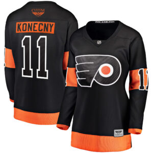 Travis Konecny Philadelphia Flyers CJP Apparel Pro Women's Alternate Premier Breakaway Jersey - Black