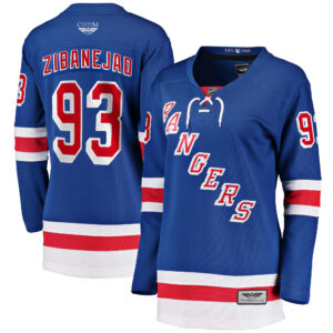 Mika Zibanejad New York Rangers CJP Apparel Pro Women's Home Premier Breakaway Player Jersey - Blue
