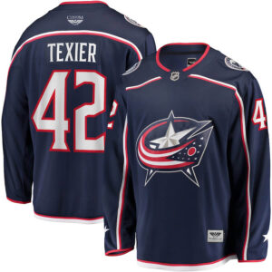 Alexandre Texier Columbus Blue Jackets CJP Apparel Pro Home Breakaway Player Jersey - Navy
