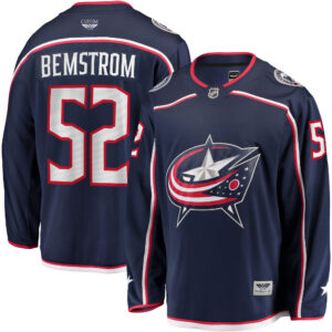 Emil Bemstrom Columbus Blue Jackets CJP Apparel Pro Home Breakaway Player Jersey - Navy