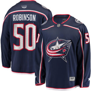 Eric Robinson Columbus Blue Jackets CJP Apparel Pro Home Breakaway Player Jersey - Navy