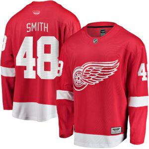 Givani Smith Detroit Red Wings CJP Apparel Pro Home Breakaway Player Jersey - Red