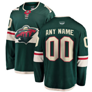 Minnesota Wild CJP Apparel Pro Home Breakaway Custom Jersey - Green