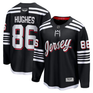 Jack Hughes New Jersey Devils CJP Apparel Pro Alternate Premier Breakaway Player Jersey - Black