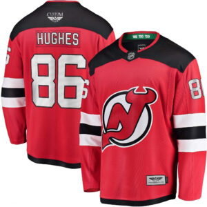 Jack Hughes New Jersey Devils CJP Apparel Pro Breakaway Player Jersey - Red