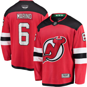 John Marino New Jersey Devils CJP Apparel Pro Home Breakaway Player Jersey - Red