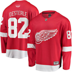 Jordan Oesterle Detroit Red Wings CJP Apparel Pro Home Breakaway Player Jersey - Red