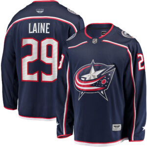 Patrik Laine Columbus Blue Jackets CJP Apparel Pro Home Breakaway Jersey - Navy